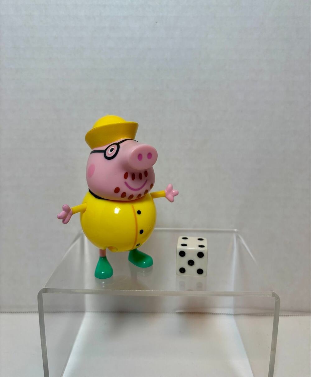 Peppa Pig Rainy Day Adventures Yellow Raincoat Daddy Pig Figure